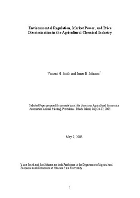 Environmental Regulation, Market Power and Price Discrimination in the Agricultural Chemical Industry